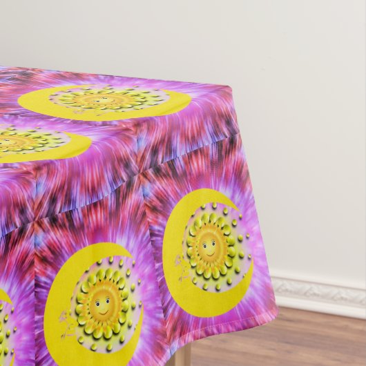Tablecloth Yellow Sun Moon Tischdecke (Beispiel)