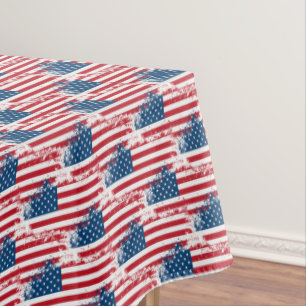 Tableclout 4. Juli Patriotic USA Flag Tischdecke