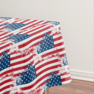 Tableclout 4. Juli Patriotic USA Flag Tischdecke