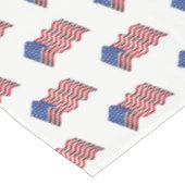 Tableclout 4. Juli Patriotische Flagge Tischdecke (Schrägansicht)