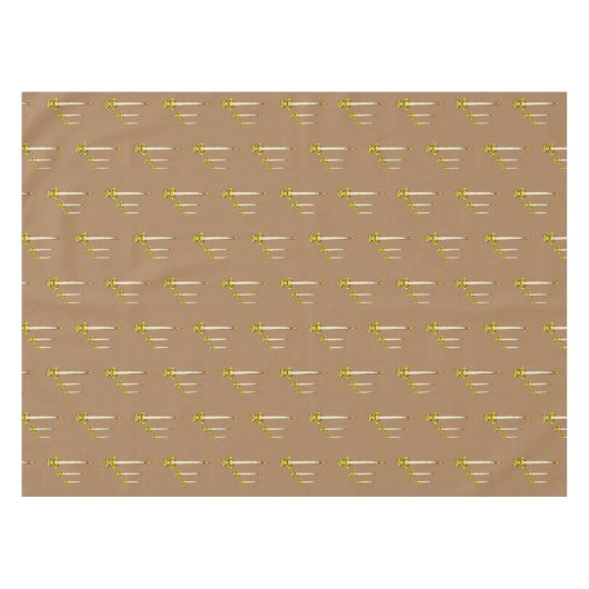 Tableclout Beige Kerzen Tischdecke (Vorderseite (Horizontal))