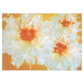 Tableclout Blume Weiß Orange Cubist Tischdecke (Vorderseite (Horizontal))