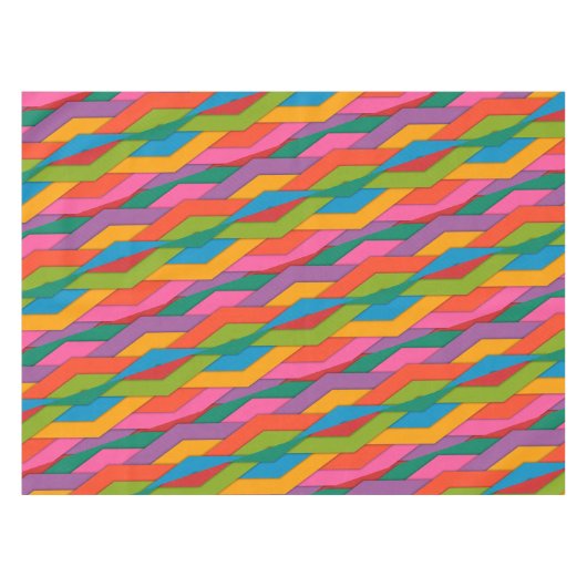 Tableclout Farbige Dreiecke Tischdecke (Vorderseite (Horizontal))