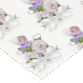 Tableclout Floral Angel Weiße Schwäne Tischdecke (Schrägansicht)