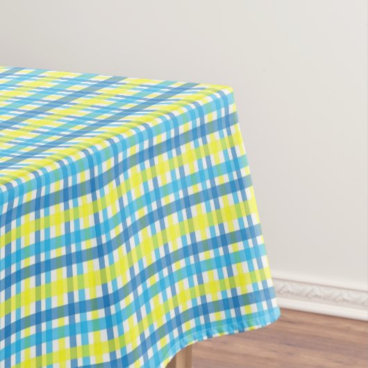 Tableclout Gelbblau Kariert Tischdecke (Beispiel)
