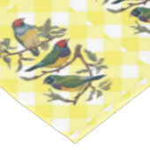 Tableclout Gelber Karierter Vogel Tischdecke (Schrägansicht)