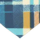 Tableclout Kariertes blaugelbes Design Tischdecke (Schrägansicht)