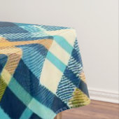 Tableclout Kariertes blaugelbes Design Tischdecke (Beispiel)