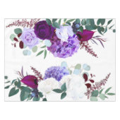 Tableclout Lavendel Hibiskus auf Weiß Tischdecke (Vorderseite (Horizontal))