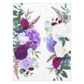 Tableclout Lavendel Hibiskus auf Weiß Tischdecke (Vorderseite)