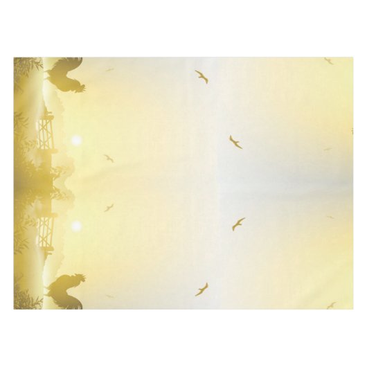 Tableclout Sonniger Morgen Bauernhof Rustikale Son Tischdecke (Vorderseite (Horizontal))