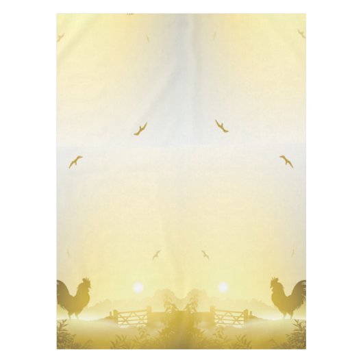 Tableclout Sonniger Morgen Bauernhof Rustikale Son Tischdecke (Vorderseite)