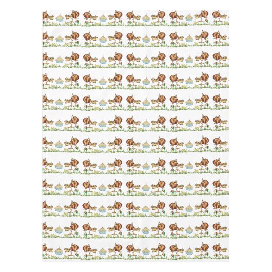 Tableclout Weiße Ameisen Apple Pie Butterfly Flora Tischdecke (Vorderseite)