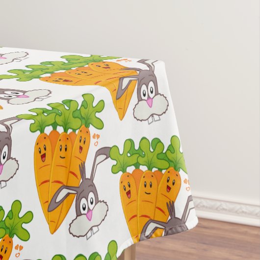 Tableclout Weiße Karotten Kaninchen Tischdecke (Beispiel)