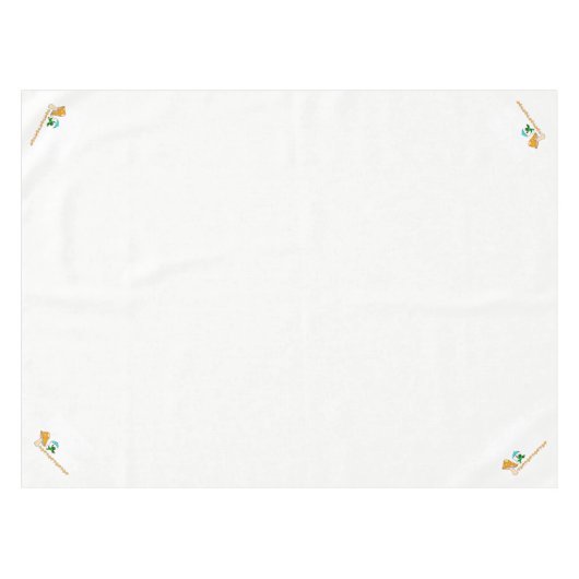 Tableclout Weiße Ribbit-Art Froschpilz Tischdecke (Vorderseite (Horizontal))