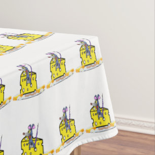 Tableclout Weißer Käse Gelbe Maus Tischdecke