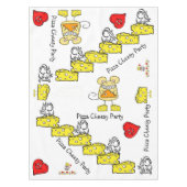 Tableclout White Cheesy Pizza Party Gelbe Maus Tischdecke (Vorderseite)