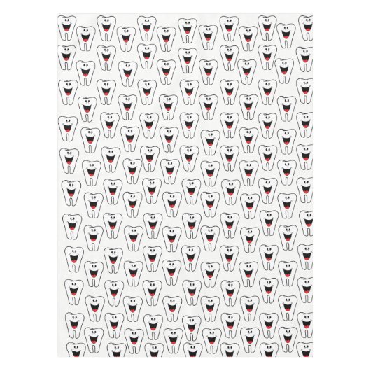 Tableclout White Teeth Smile Dentist Tischdecke (Vorderseite)
