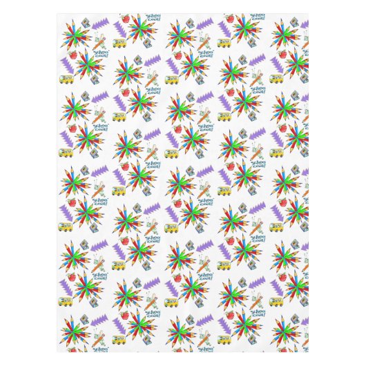 Tableclout Zurück zur Schule ist Cool Tischdecke (Vorderseite)