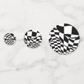 Tablefetti - Angepasste rot/schwarz karierte Flagg Konfetti (Vorderseiten)