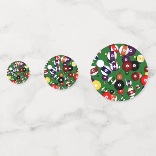 Tablefetti - Billard und 1 Ball Konfetti (Vorderseiten)