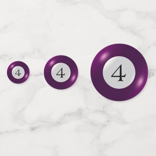 Tablefetti - Billard und 4 Ball Konfetti (Rückseiten)