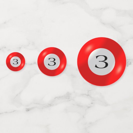 Tablefetti - Drei Ball Konfetti (Vorderseiten)