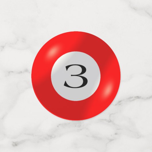 Tablefetti - Drei Ball Konfetti (Klein Vorderseite)