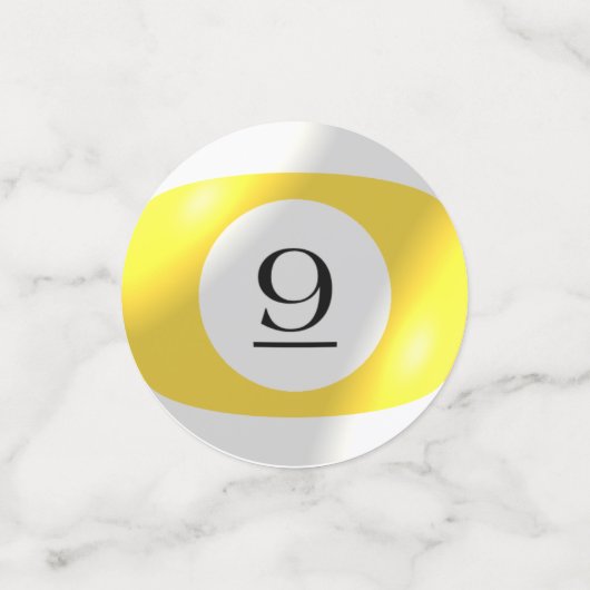 Tablefetti - Nine Ball Konfetti (Klein Vorderseite)