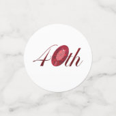 Tablefetti - Personalisiert 40. Hochzeitstag Konfetti (Klein Vorderseite)