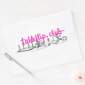 tableflip.club Oval Stickers (Umschlag)
