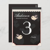 TableNumber3, 3, Table, Anderson, Matthew und S... Postkarte (Vorne/Hinten)