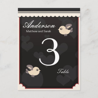 TableNumber3, 3, Table, Anderson, Matthew und S... Postkarte