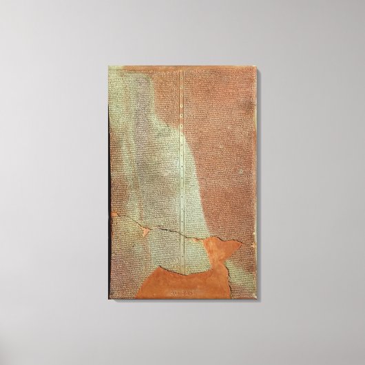 Tablet mit der Geschichte von König Sargon II Leinwanddruck (Vorderseite)