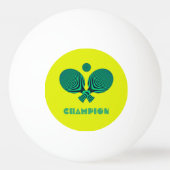 Tabletennis-Champion im aquamarinen Retro-Stil Tischtennisball (Vorderseite)
