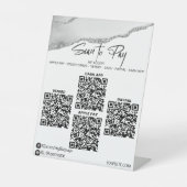 *~* Tabletop 4 QR ZAHLUNGEN Tabelle Zehntelseilübe Sockelschild (Vorderseite)