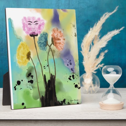 Tabletop Abstrakt Plaque mit Easel Fotoplatte (Seite)