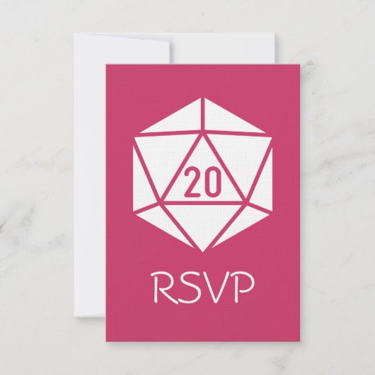 Tabletop Chic auf der Raspberry RSVP Karte (Vorderseite)