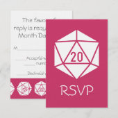 Tabletop Chic auf der Raspberry RSVP Karte (Vorne/Hinten)