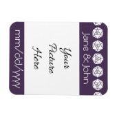 Tabletop Chic im Lila Rett-the-Date-Magnet Magnet (Horizontal)