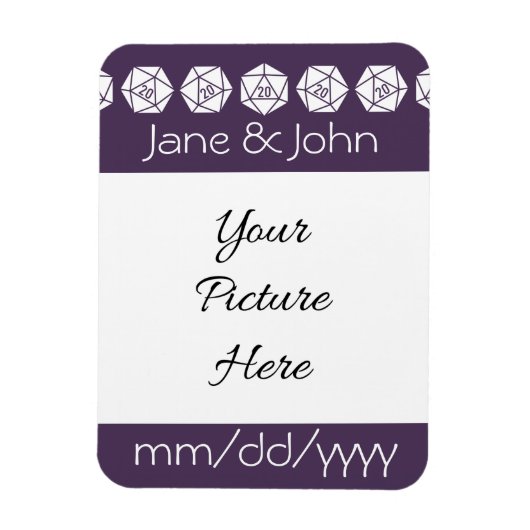 Tabletop Chic im Lila Rett-the-Date-Magnet Magnet (Vertikal)