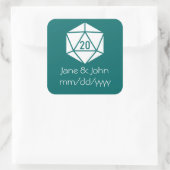 Tabletop Chic in Aquamariner Aufkleber (Tasche)