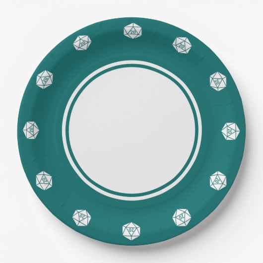 Tabletop Chic in Aquamariner Papierplatte Pappteller (Vorderseite)