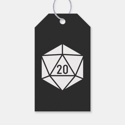 Tabletop Chic in Black Gift Tag Geschenkanhänger (Vorderseite)