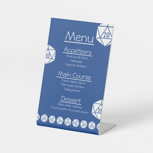 Tabletop Chic in Blue Pedestal Sockelschild (Vorderseite)