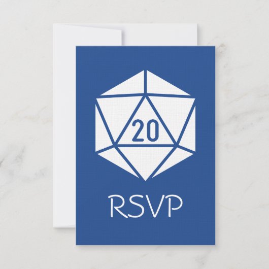 Tabletop Chic in Blue RSVP Card Karte (Vorderseite)