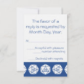 Tabletop Chic in Blue RSVP Card Karte (Rückseite)