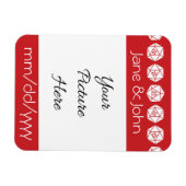 Tabletop Chic in Cherry Rett-the-Date Magnet (Horizontal)