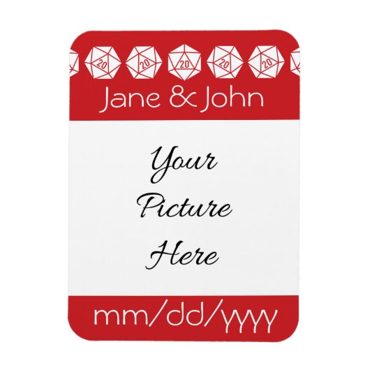 Tabletop Chic in Cherry Rett-the-Date Magnet (Vertikal)
