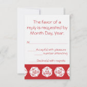 Tabletop Chic in Cherry RSVP Card Karte (Rückseite)